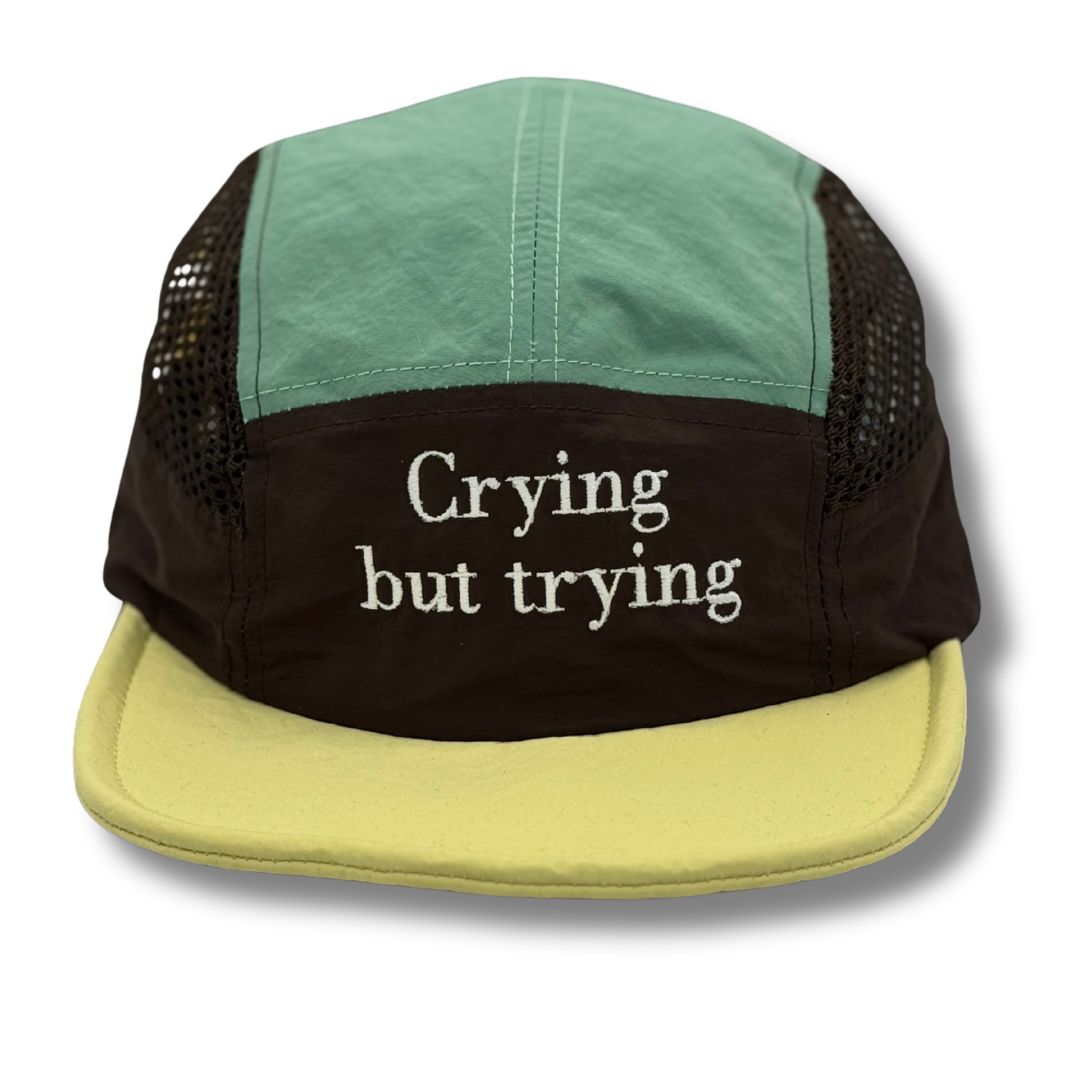 Crying But Trying Colour Block Cap